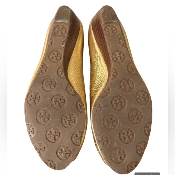 Tory Burch Women's Metallic Gold Loafers - Picture 3 of 5